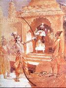 Raja Ravi Varma Sri Rama breaking the bow Germany oil painting artist